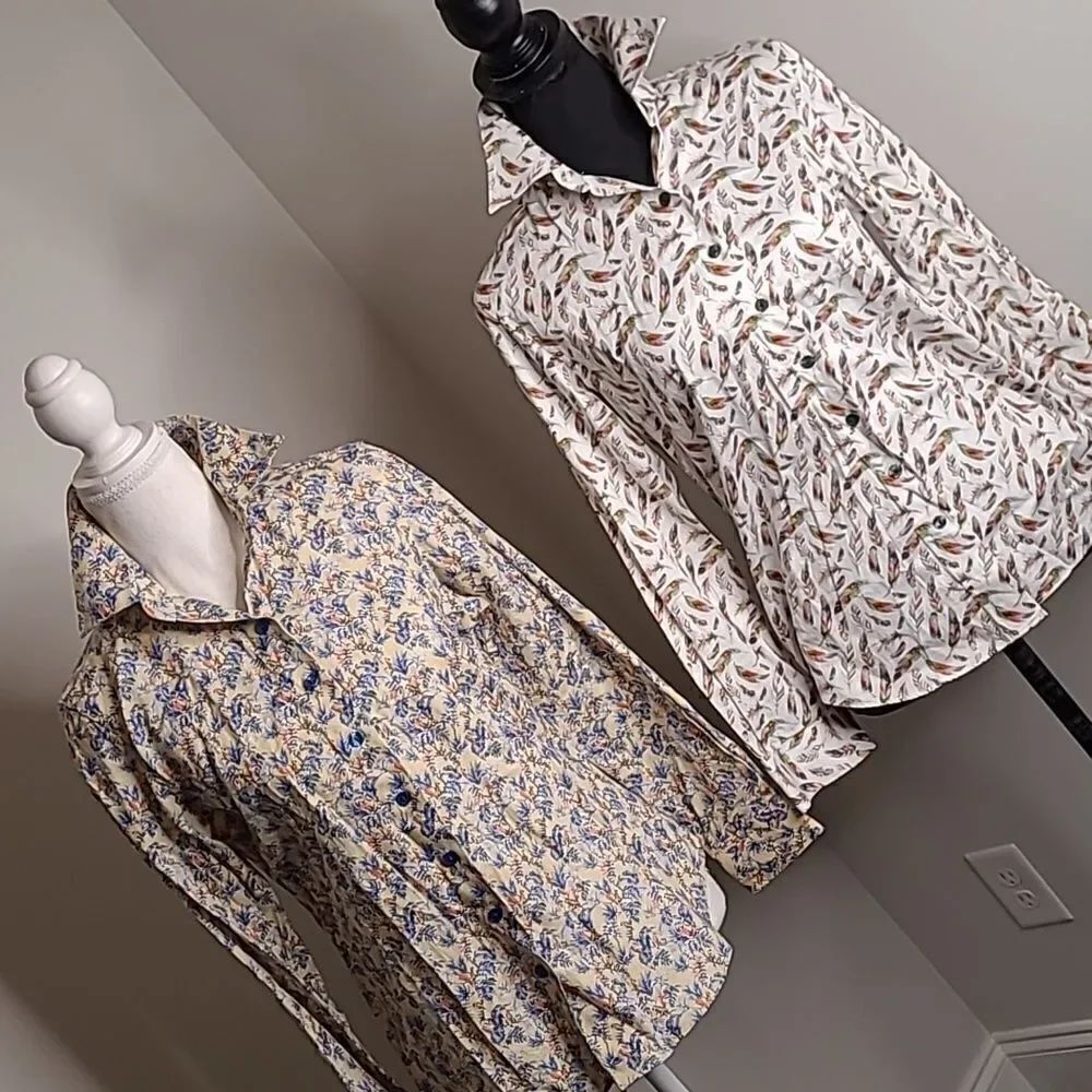 A bundle of 2 homemade button front tops